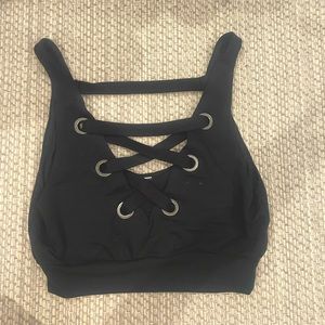 ALO Yoga black cropped top Size S